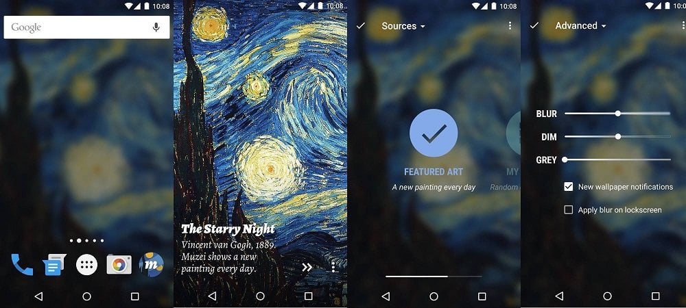 Источник: Android Community / Настройка приложения Muzei Live Wallpaper