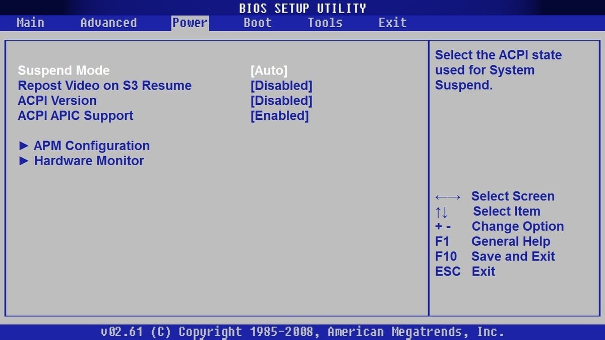 Источник: studfile / Раздел Power в BIOS