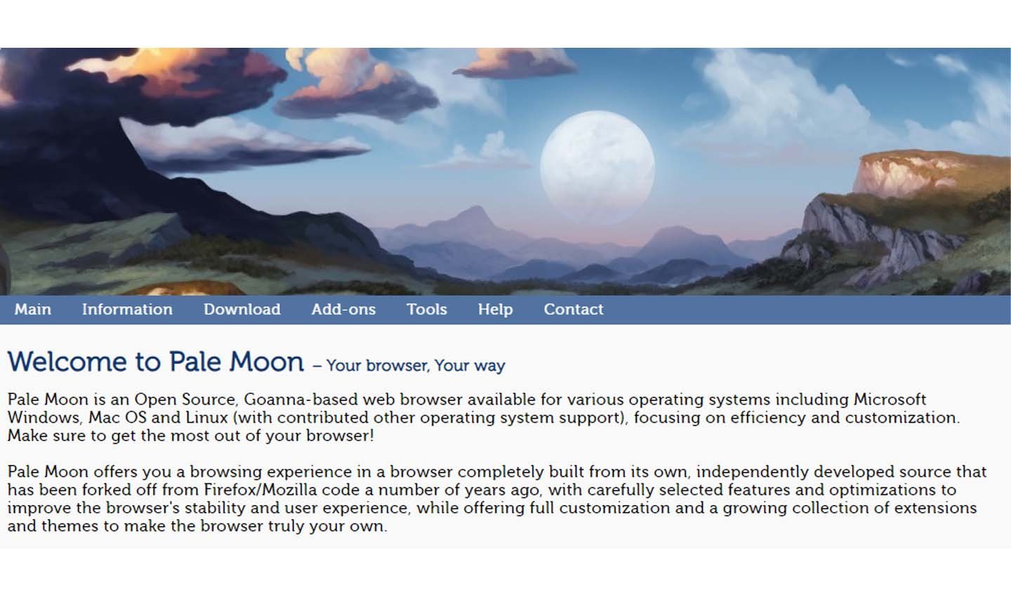 Источник фото: Pale Moon / Pale Moon