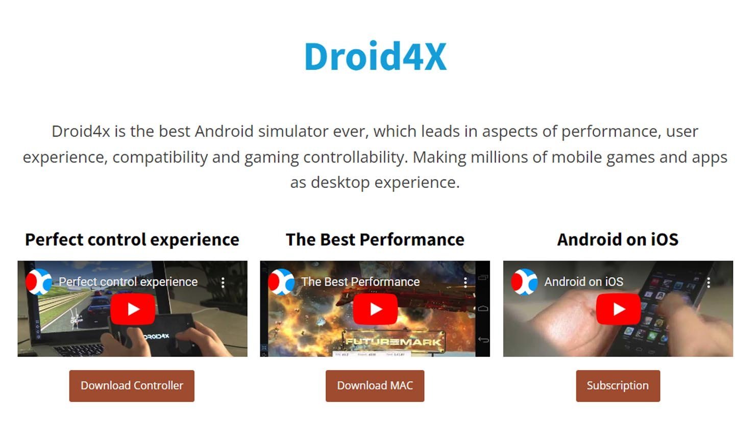 Источник: CQ / скриншот сайта Droid4X