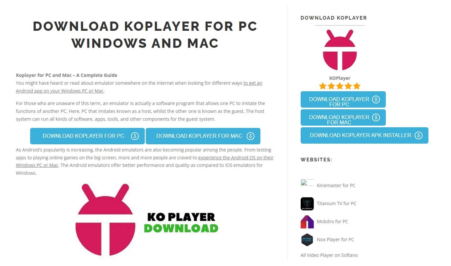 Источник: CQ / скриншот сайта KoPlayer