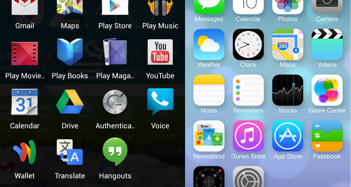 Источник Dasfte / Интерфейс Adndroid и iOS