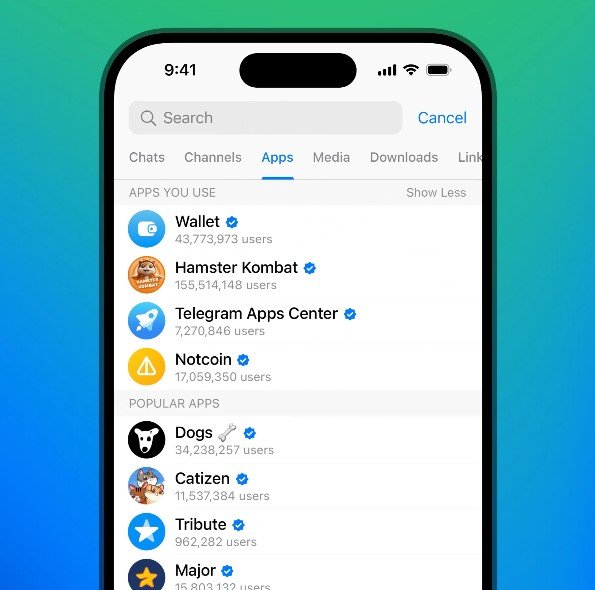Источник: Telegram / Мини-приложения в Telegram