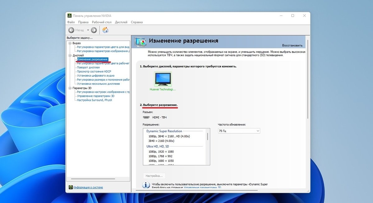 Источник: CQ / Изменение масштаба экрана через «Панель управления Nvidia»