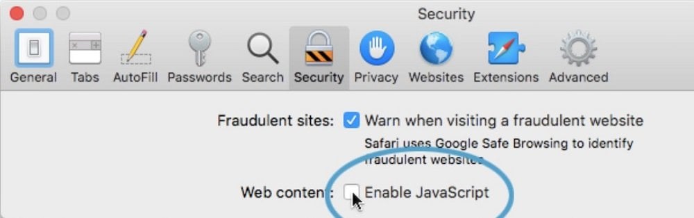 Источник: WhatIsMyBrowser.com / Активация JavaScript в Safari