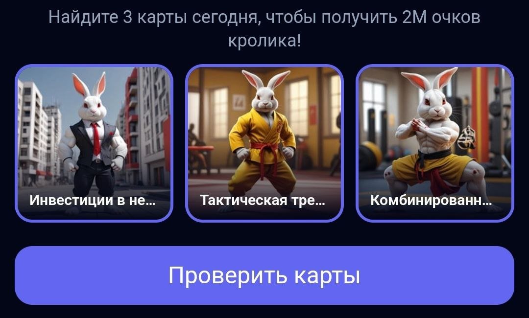 Комбинация карт в Rocky Rabbit на 2-3 сентября