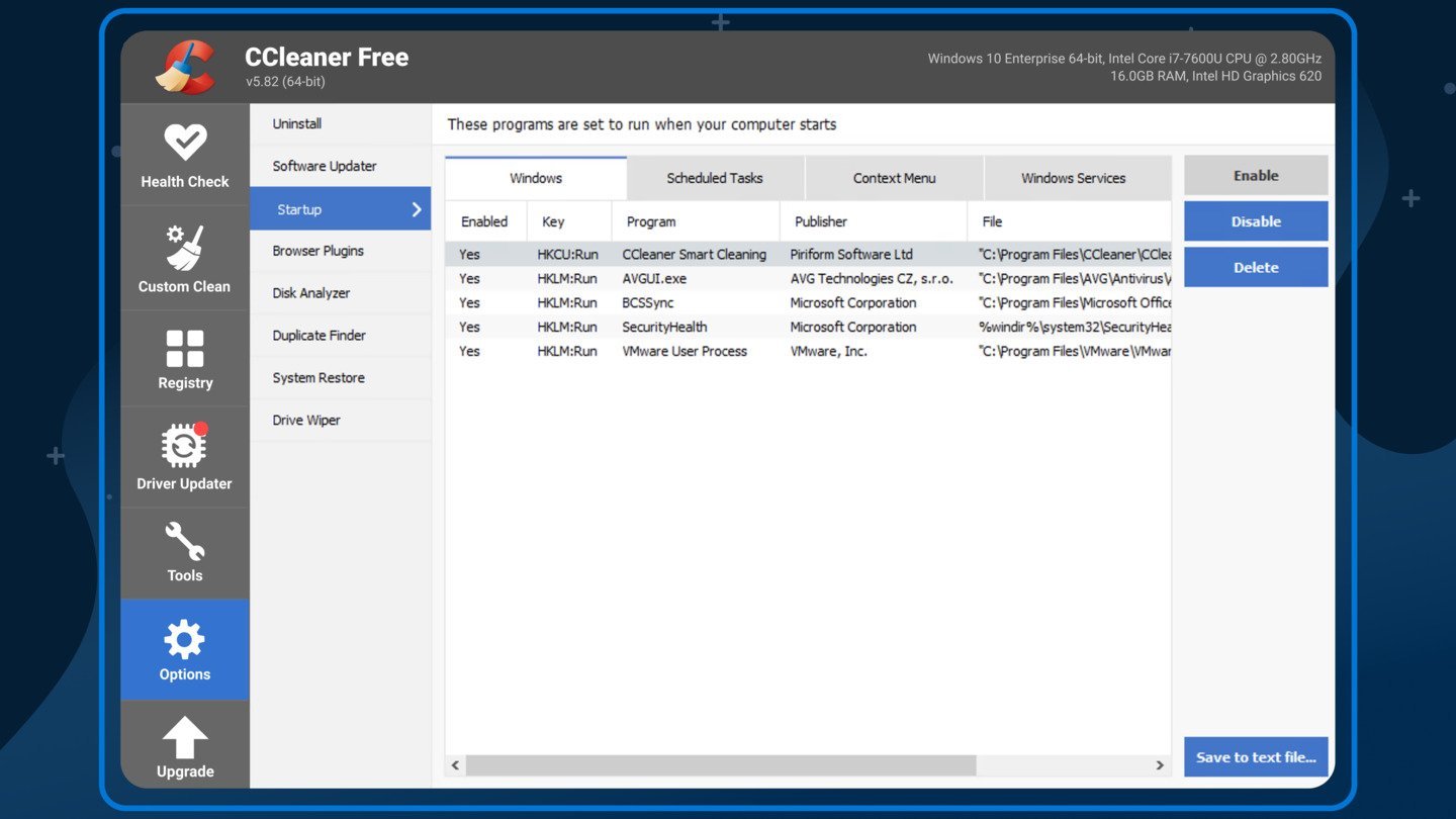 Источник Microsoft Store / Интерфейс CCleaner