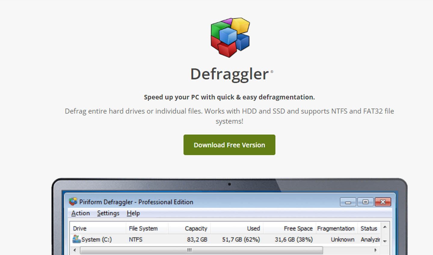 Источник: Defraggler / Defraggler