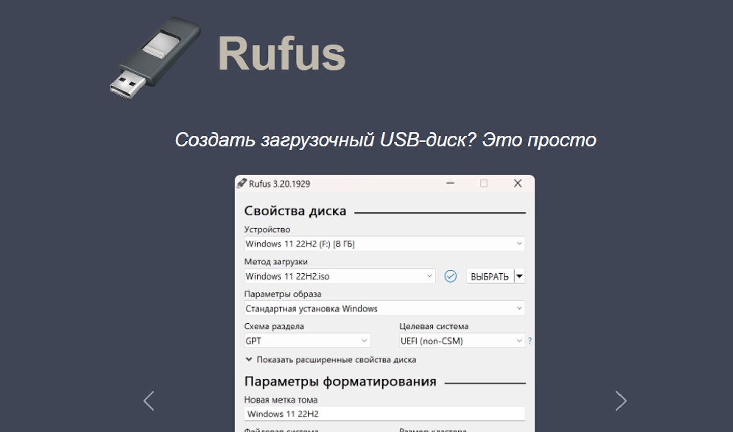 Источник: Rufus / Rufus