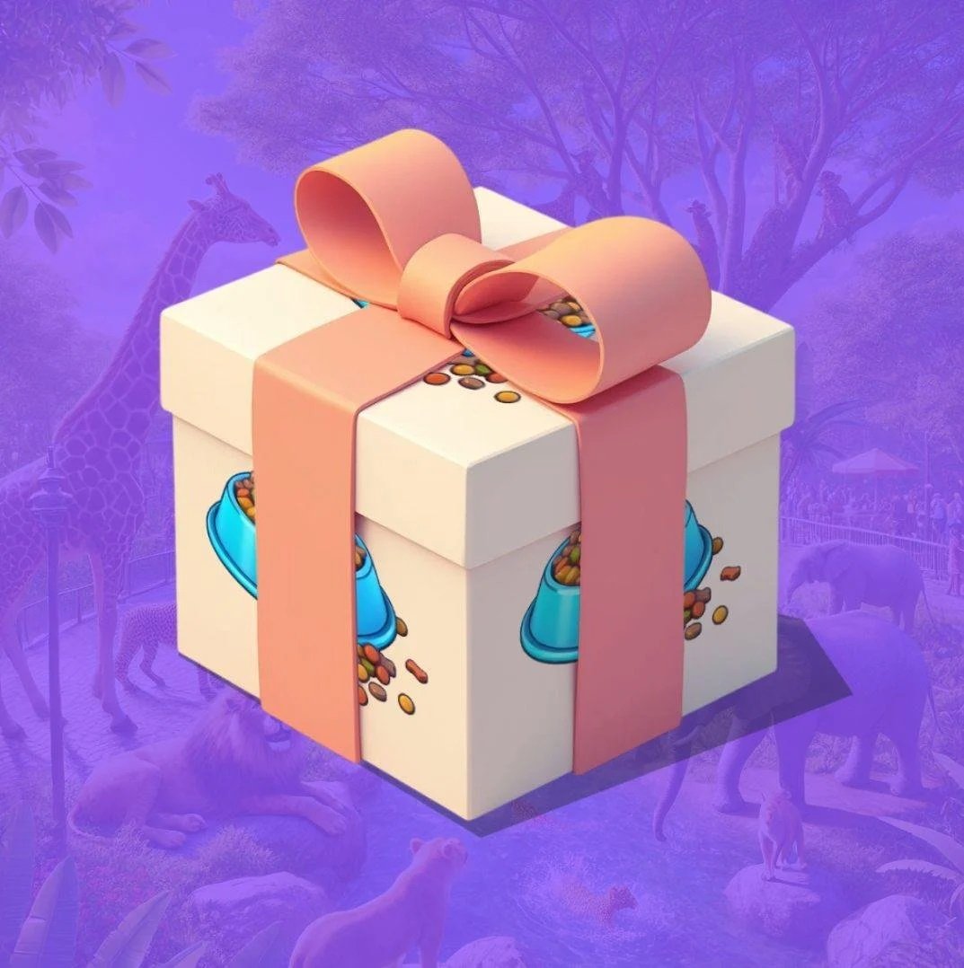 Ищите такие коробки на карте Zoo, чтобы забрать бесплатный корм