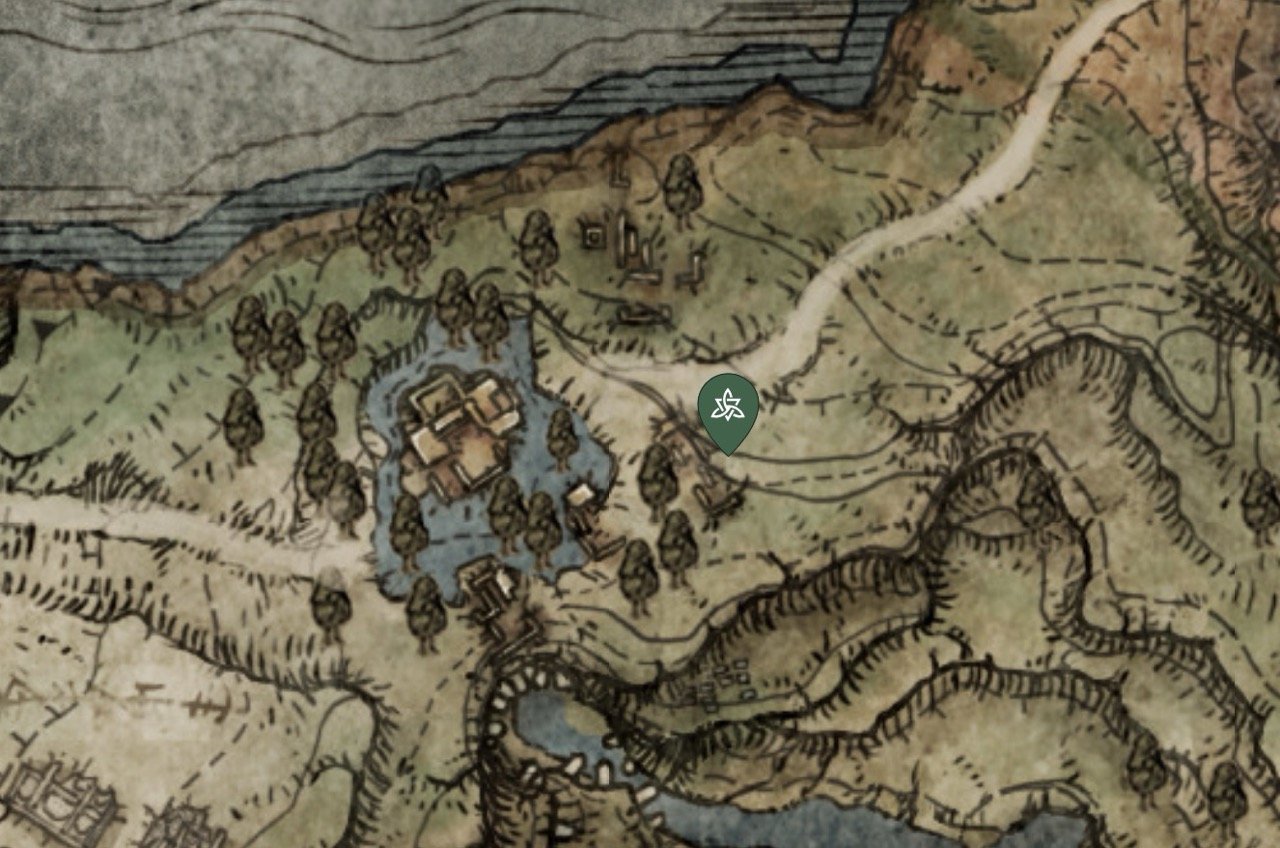 Источник: mapgenie.io  / Местонахождение Талисмана с зеленой черепахой