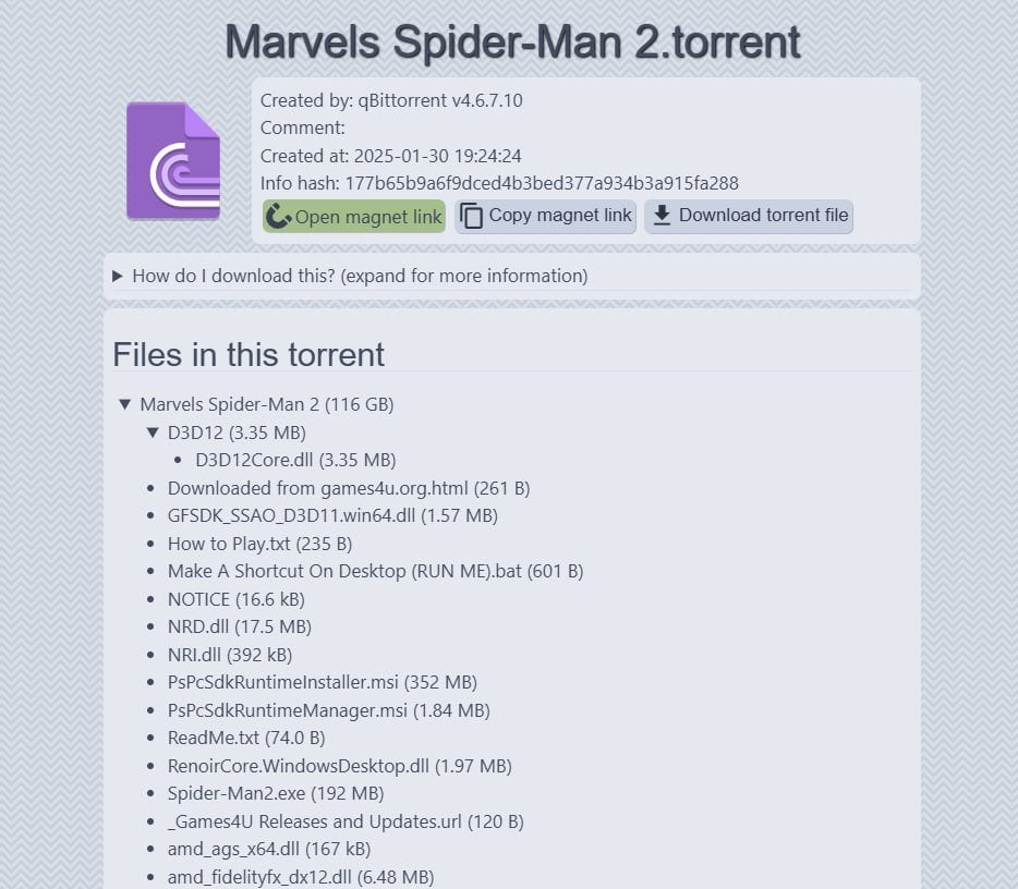 Marvel's Spider-Man 2 уже можно скачать с торрента
