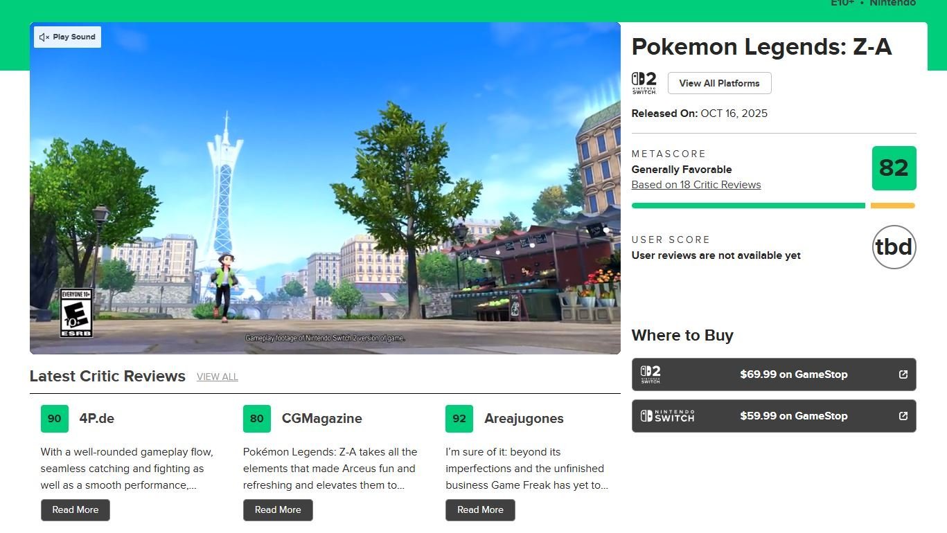 Pokemon Legends: Z-A
