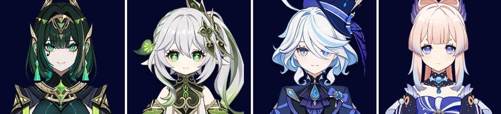 Источник: CQ.ru / Нефер, Нахида, Фурина, Кокоми