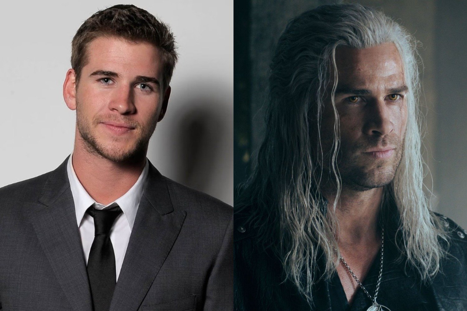 Лиам Хемсворт в роли ведьмака Геральта.