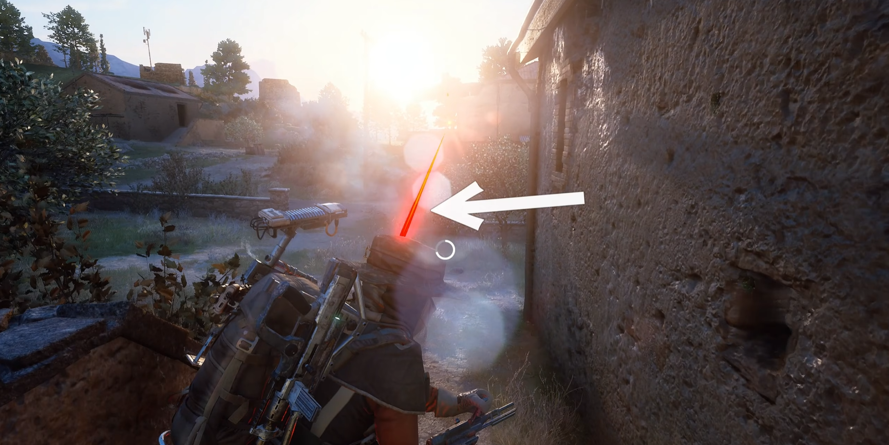 Наглядно красный луч Шершней в стоп-кадре