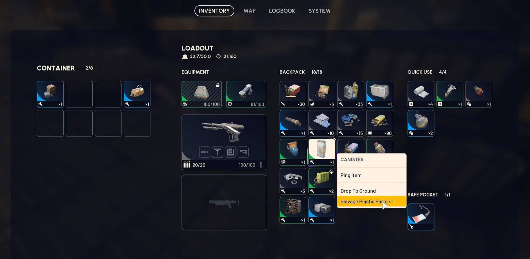 Разбираем канистру на пластиковые части, что унести побольше