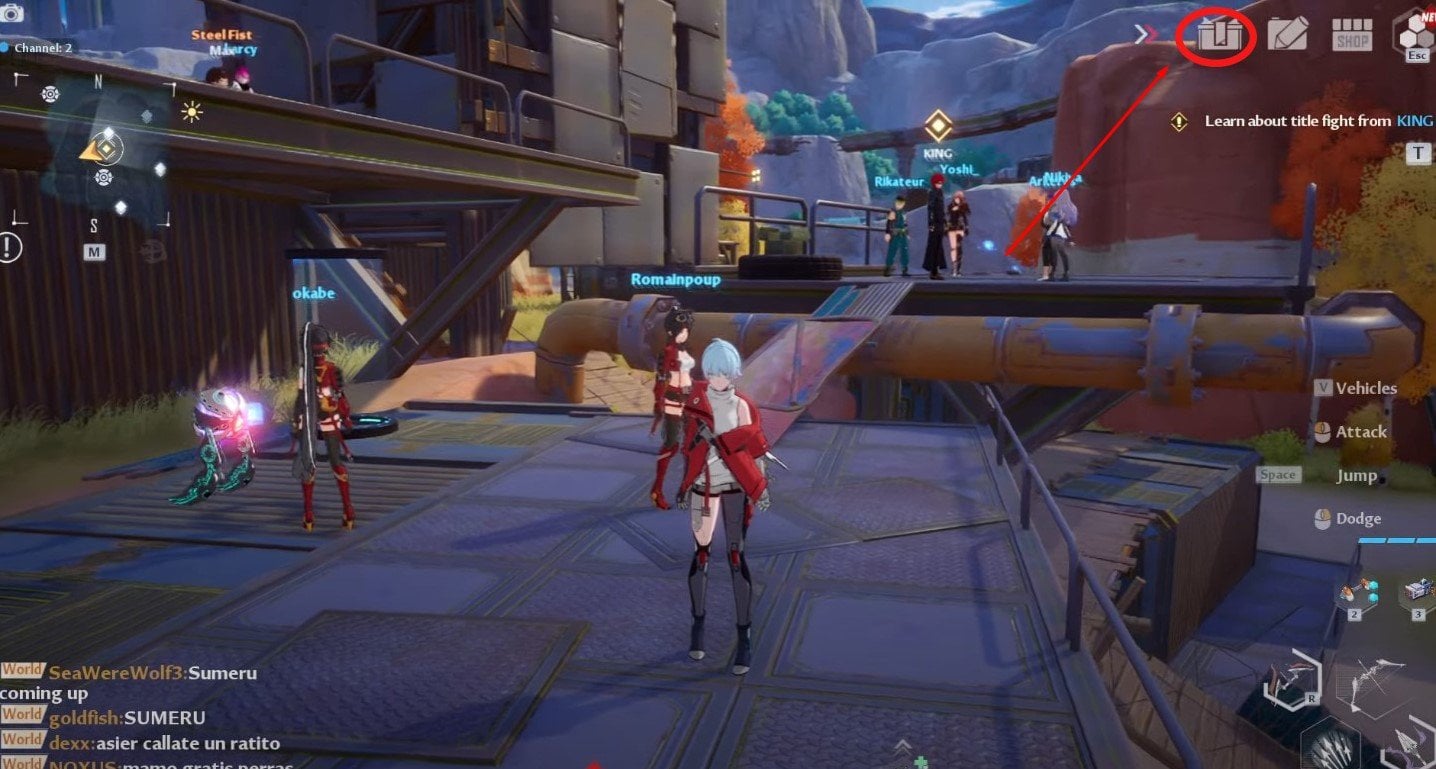 Ввод промокода Tower of Fantasy