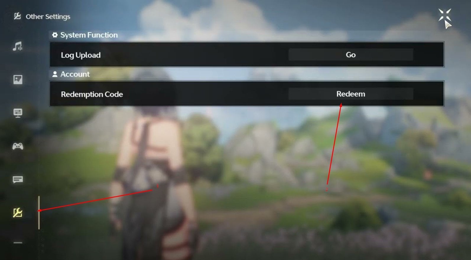 Ввод промокода Wuthering Waves