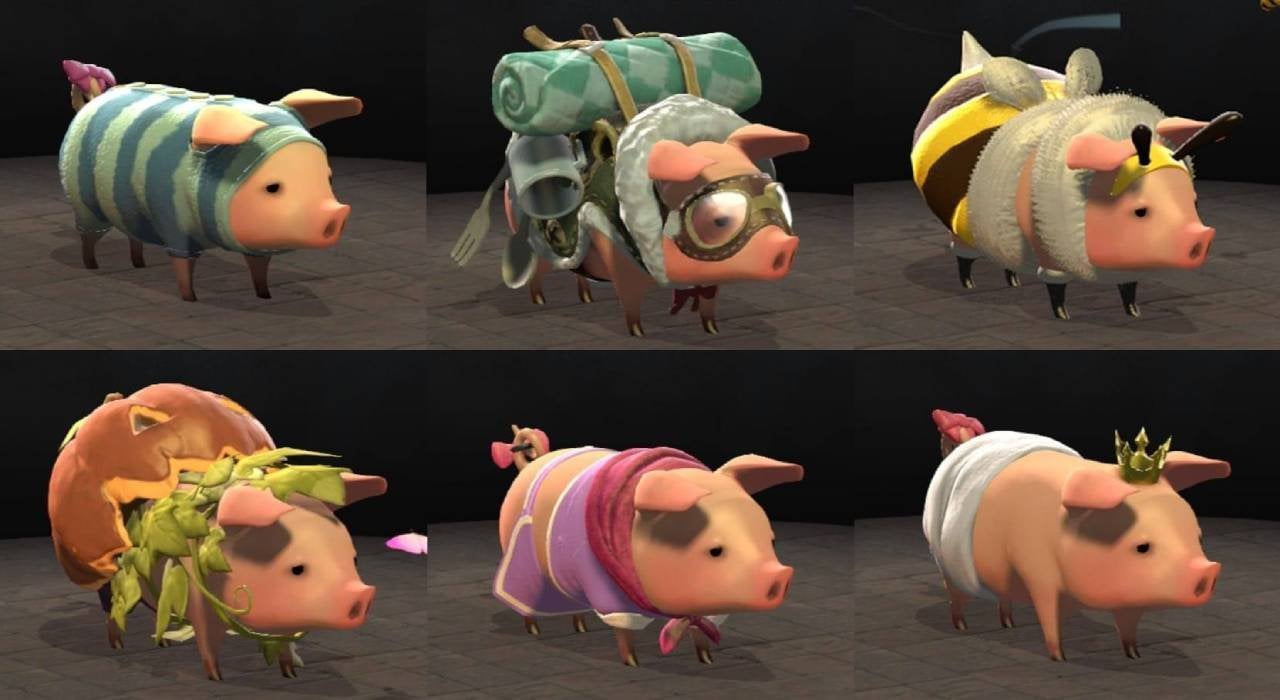 Скриншот CQ.ru / Все облики Хрюшки