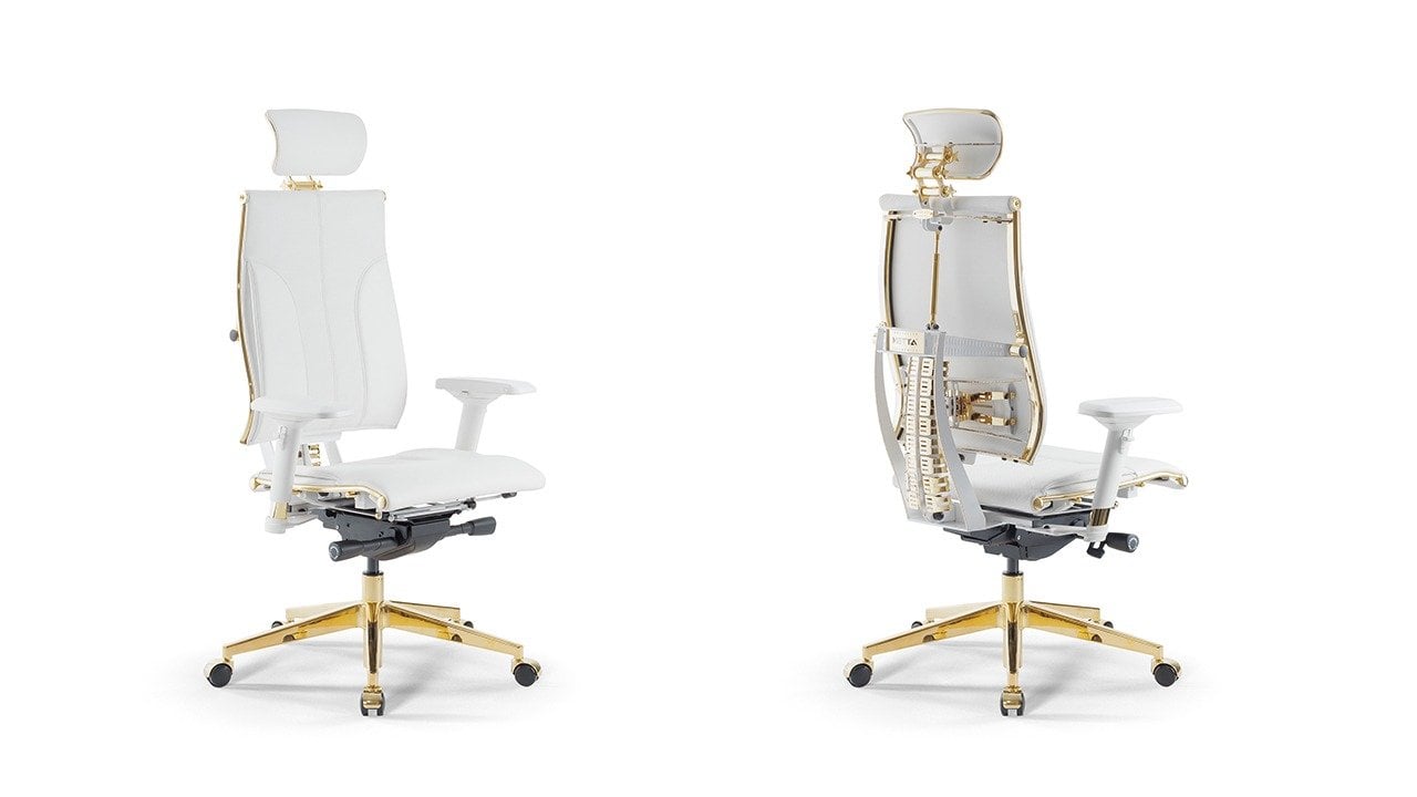 Золотой трон для королей METTA YOGA DIAMOND  игровое кресло за 5 миллионов рублей