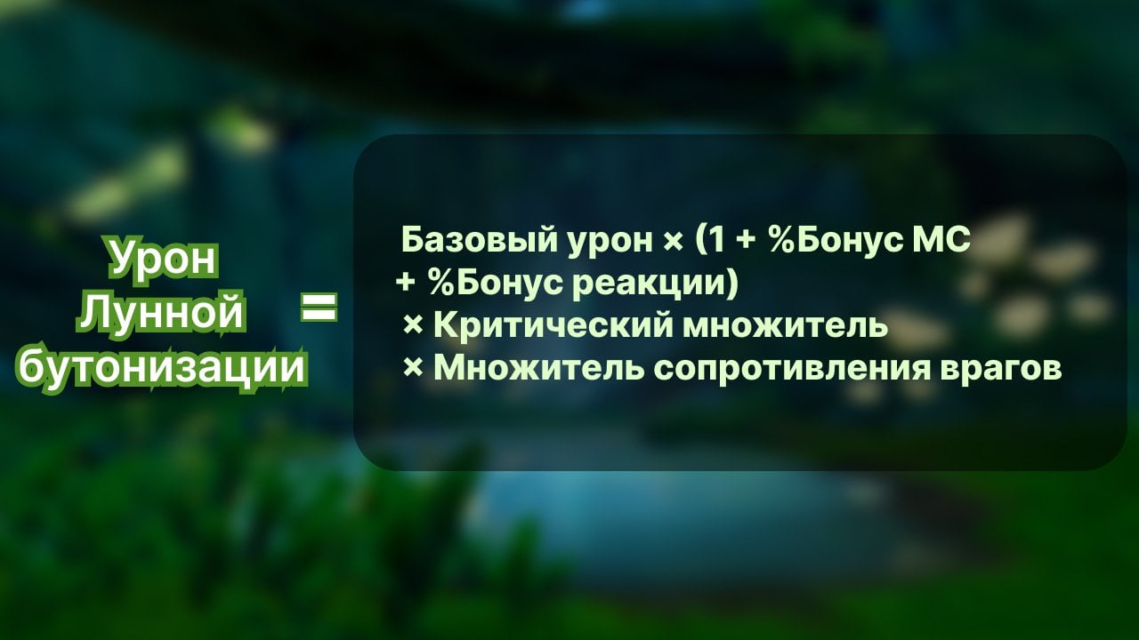 Источник: CQ.ru / Формула урона реакции Лунная бутонизация