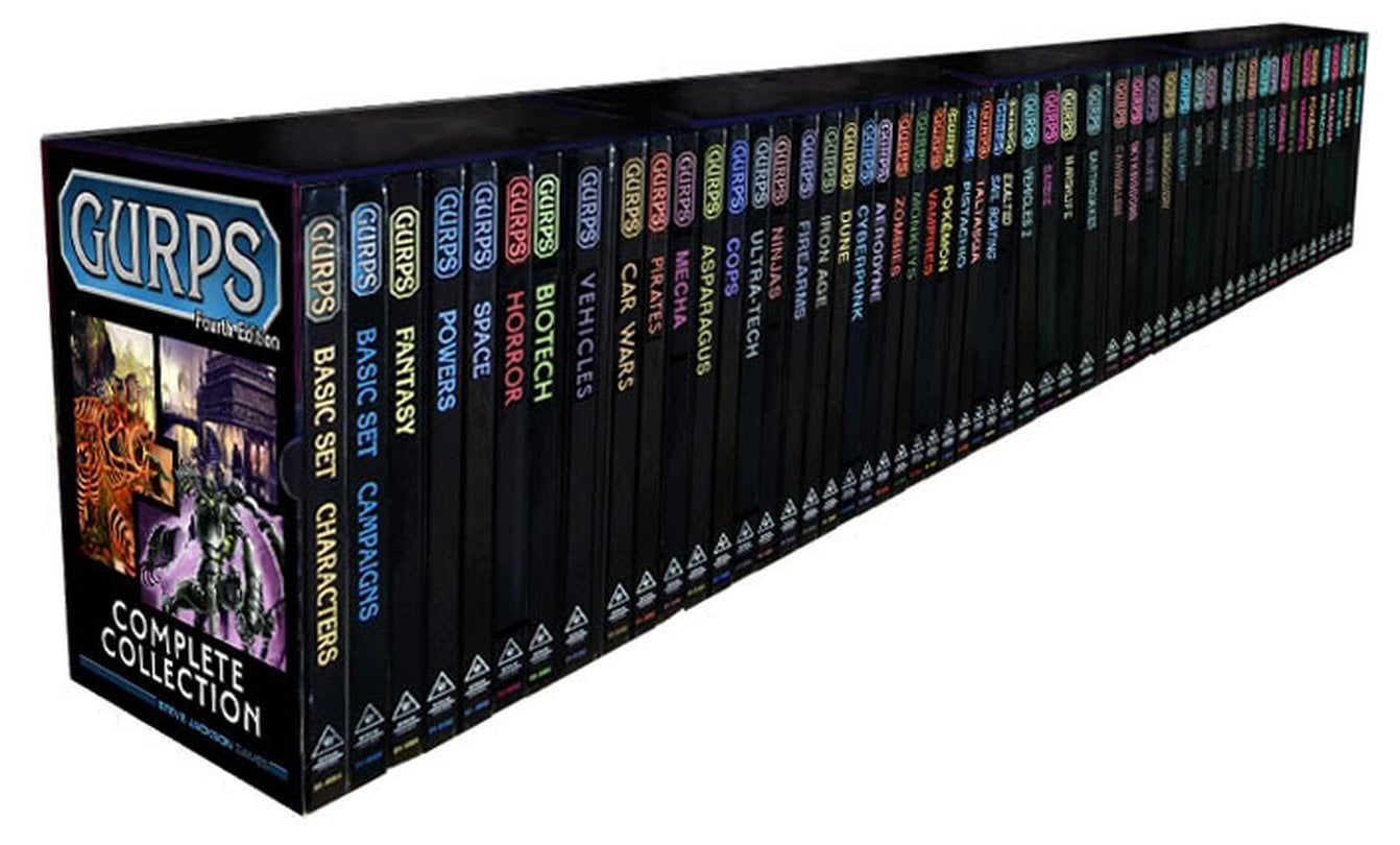 Источник: systemmasterypodcast.com / Книг для GURPS ну очень много
