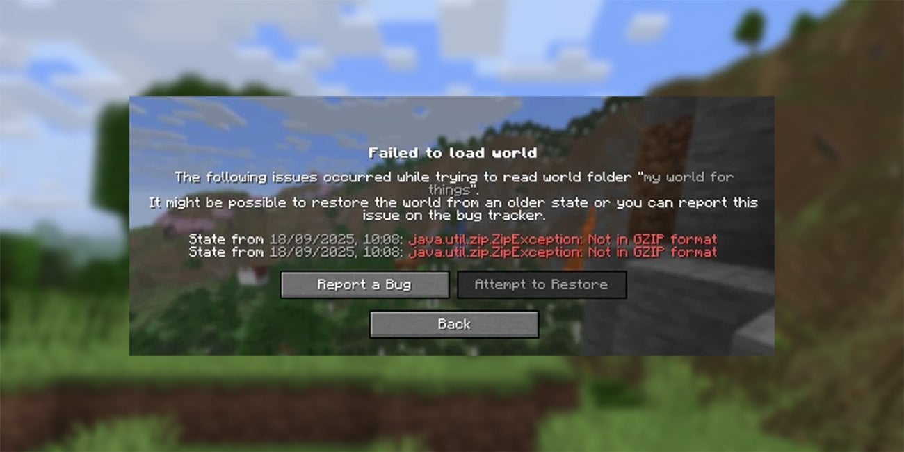 Источник: CQ.ru / Ошибка Failed to load world