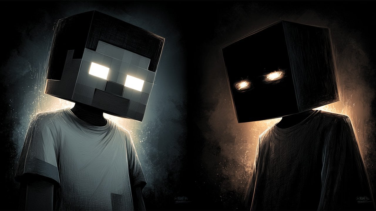 Источник: CQ.ru / Herobrine пугает напрямую, Null — молчит и наблюдает  