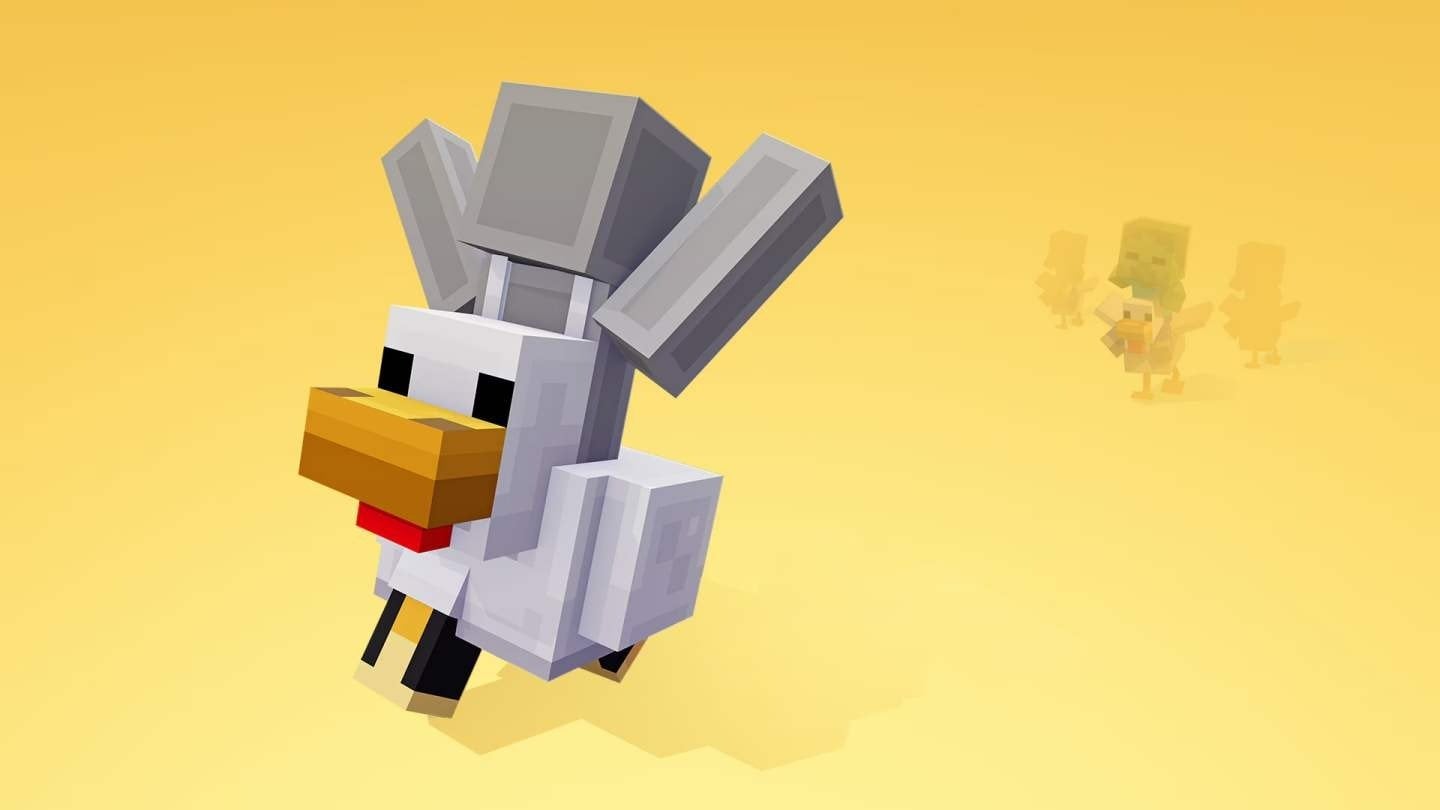 В Minecraft раздают скин Chicken Jockey  как полчить