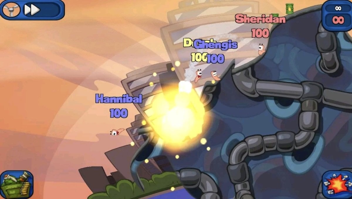 Источник: play.google.com / Worms 2: Armageddon