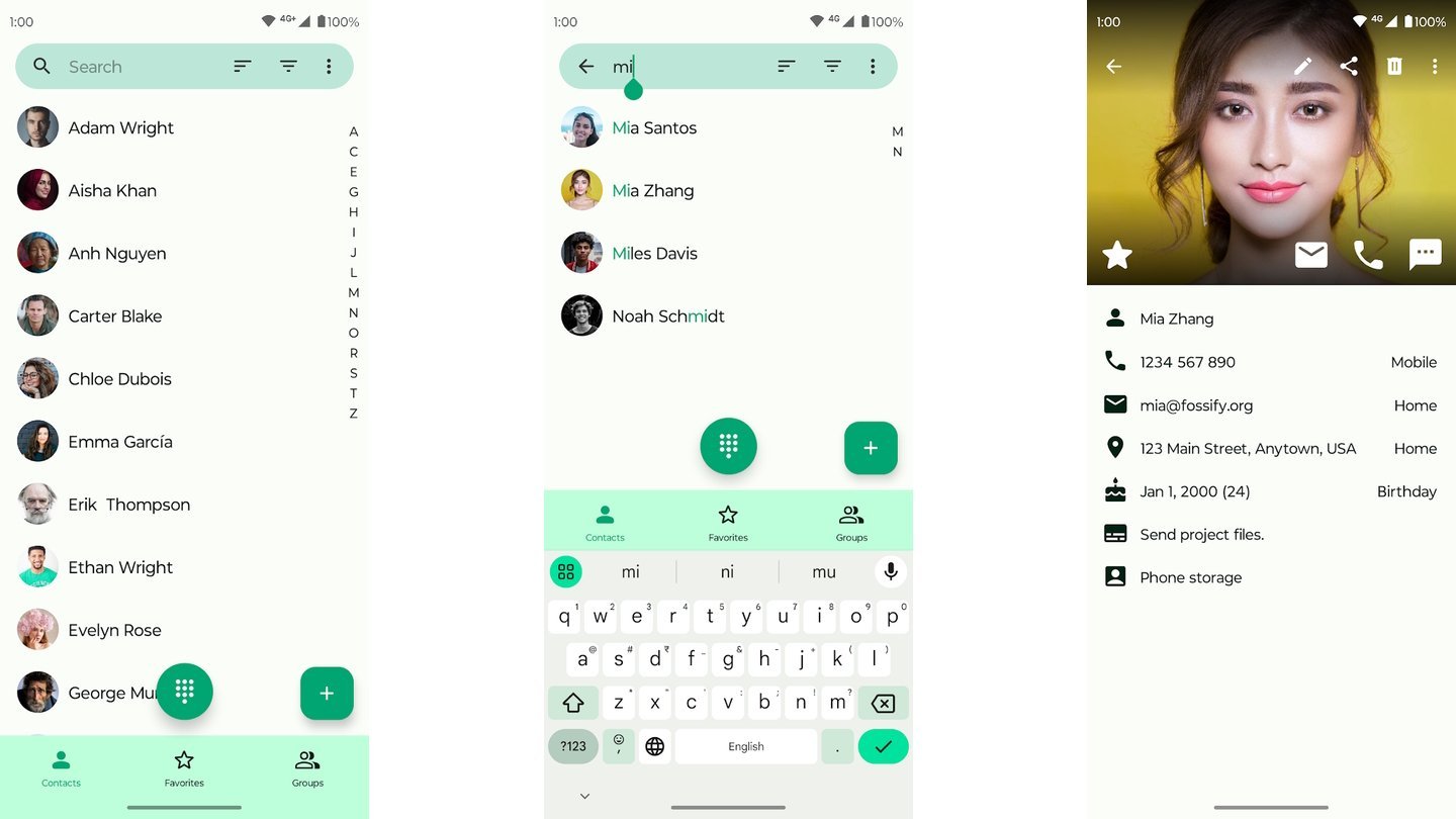 Источник: Google Play / Скриншот Fossify Contacts