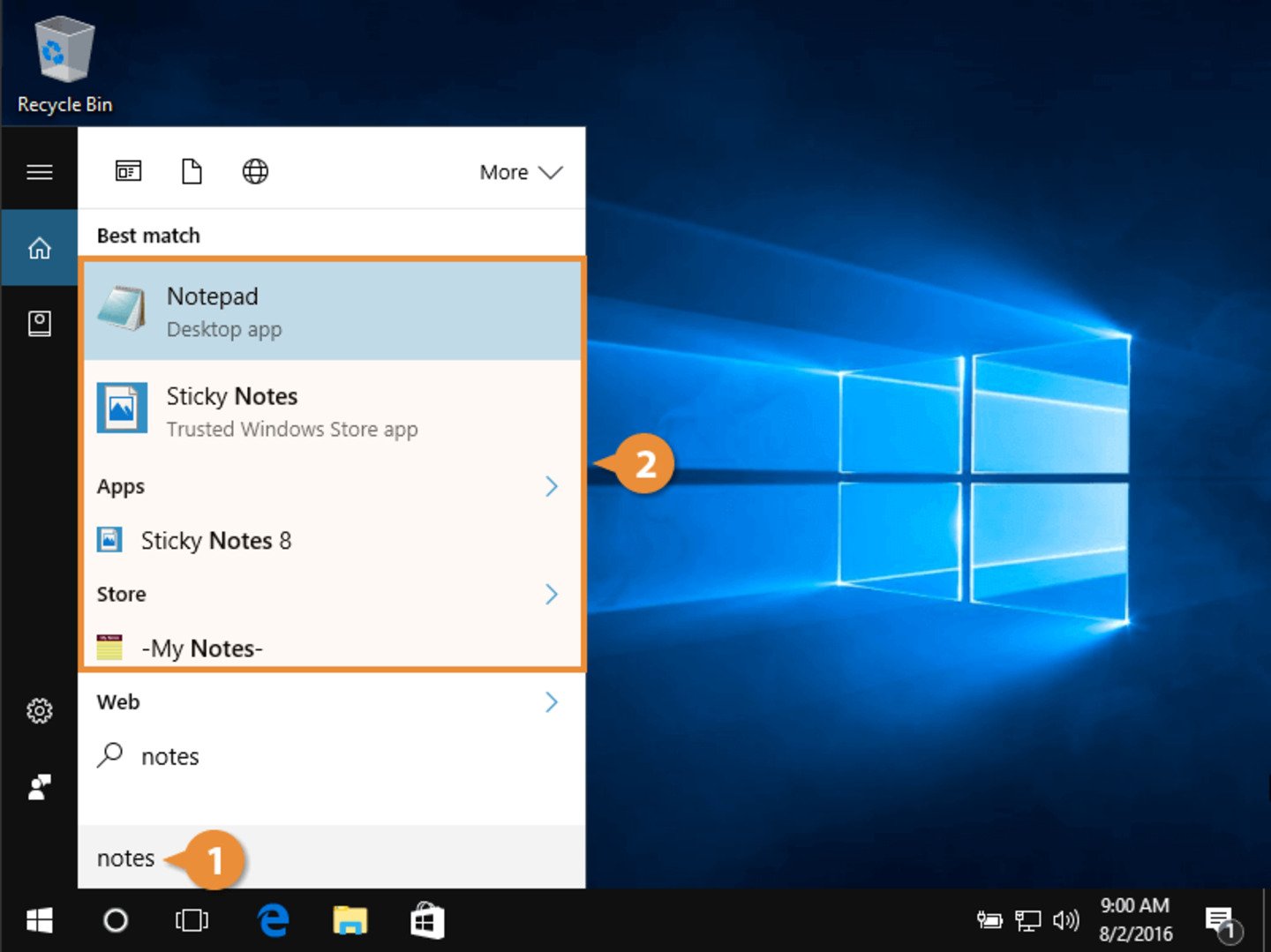 Источник: customguide / Windows 10