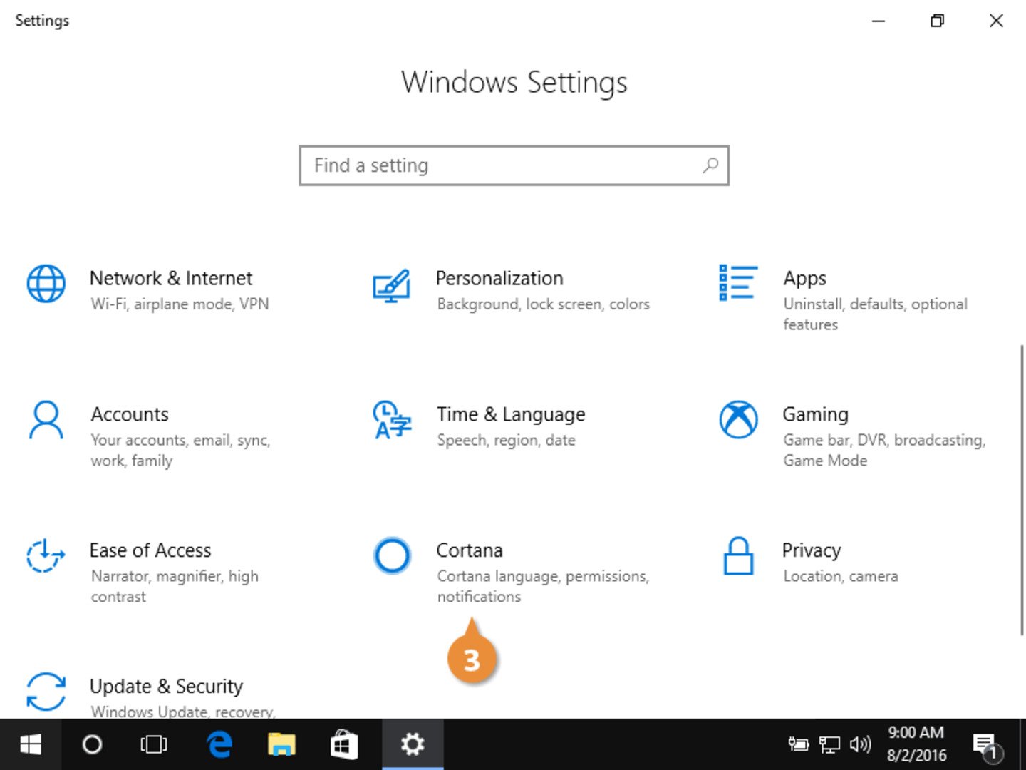 Источник: customguide / Windows 10