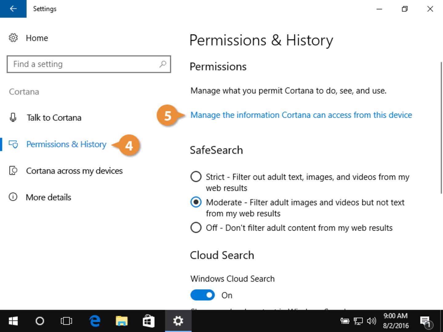 Источник: customguide / Windows 10