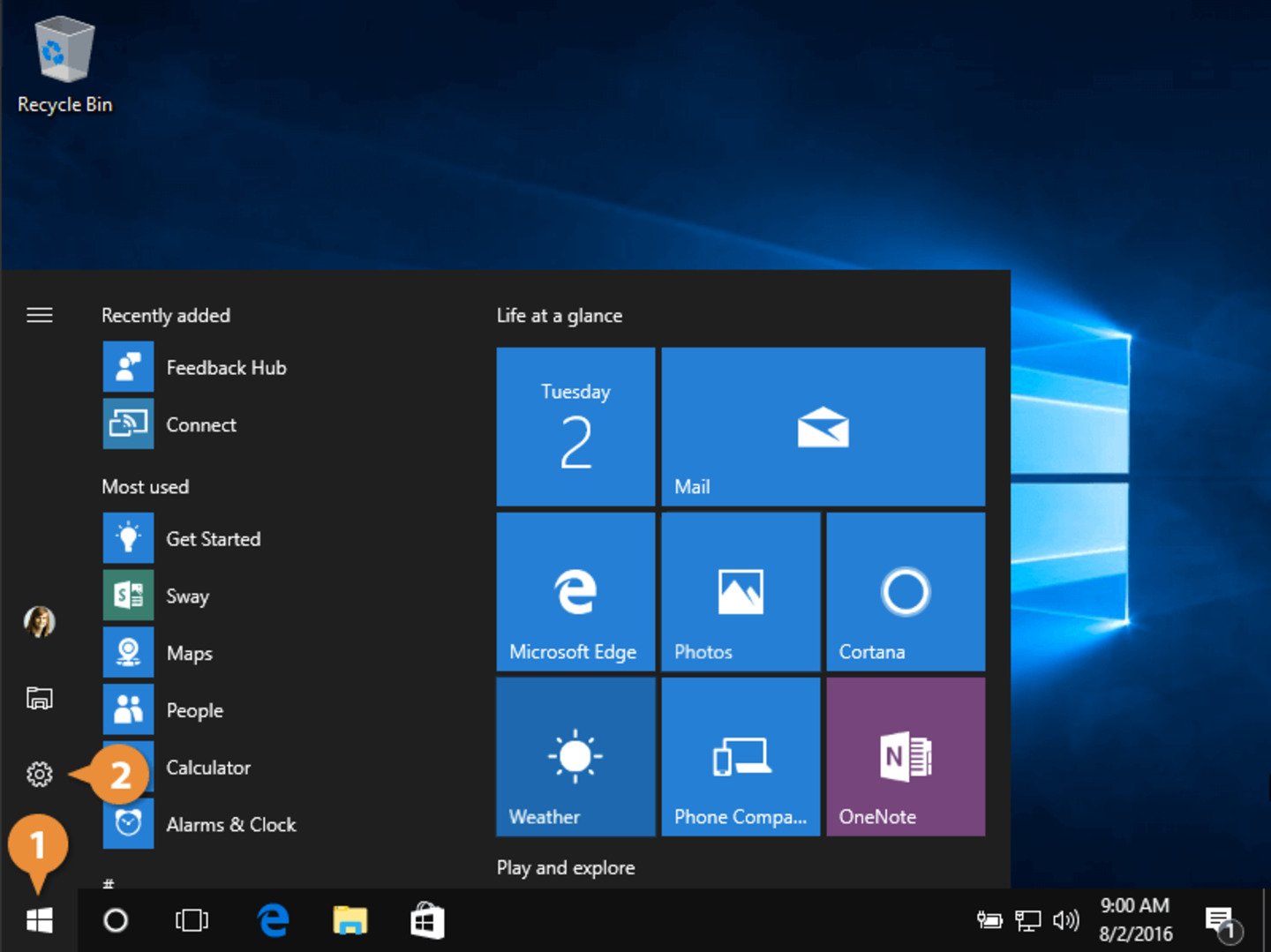 Источник: customguide / Windows 10