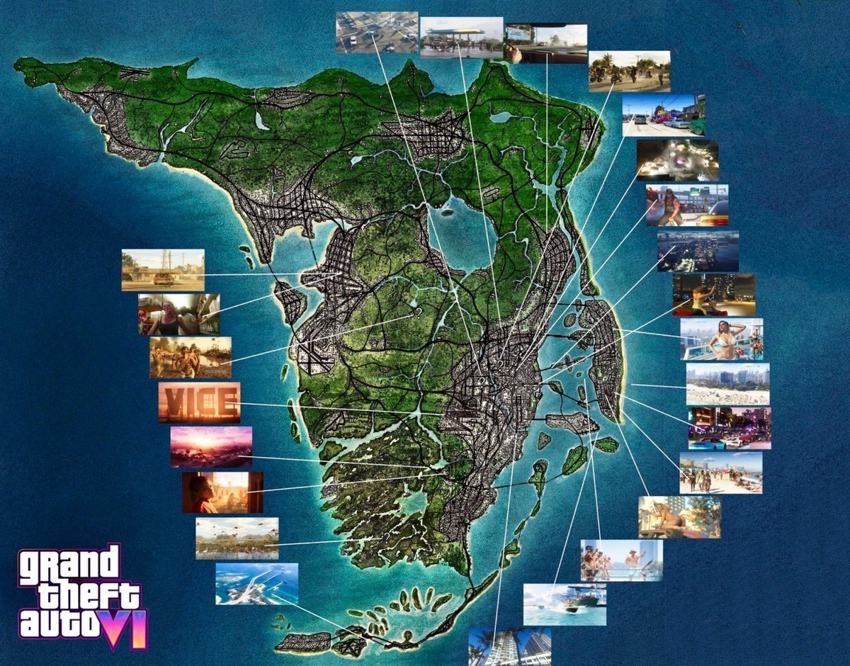 Фанатский концепт карты GTA 6
