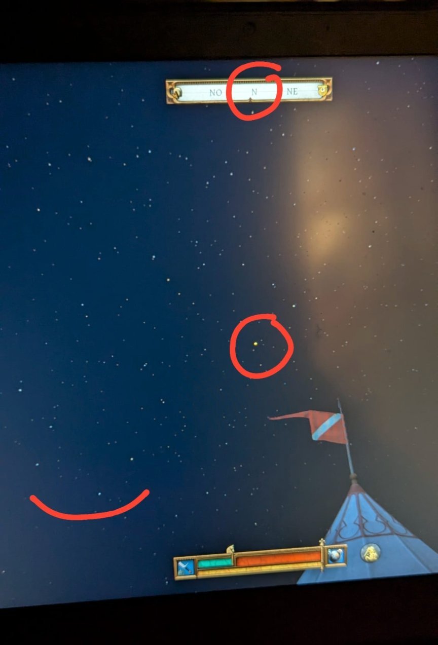 Полярная звезда в Kingdom Come Deliverance 2 указывает на север