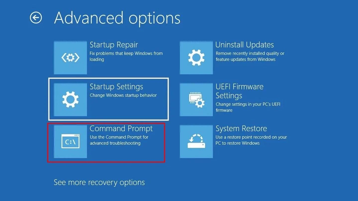Источник: Android Authority / Среда восстановления Windows 10