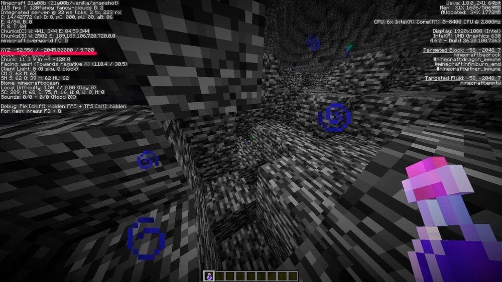 Источник minecraft.fandom.com / Независимо от версии вид меню с информацией не меняется