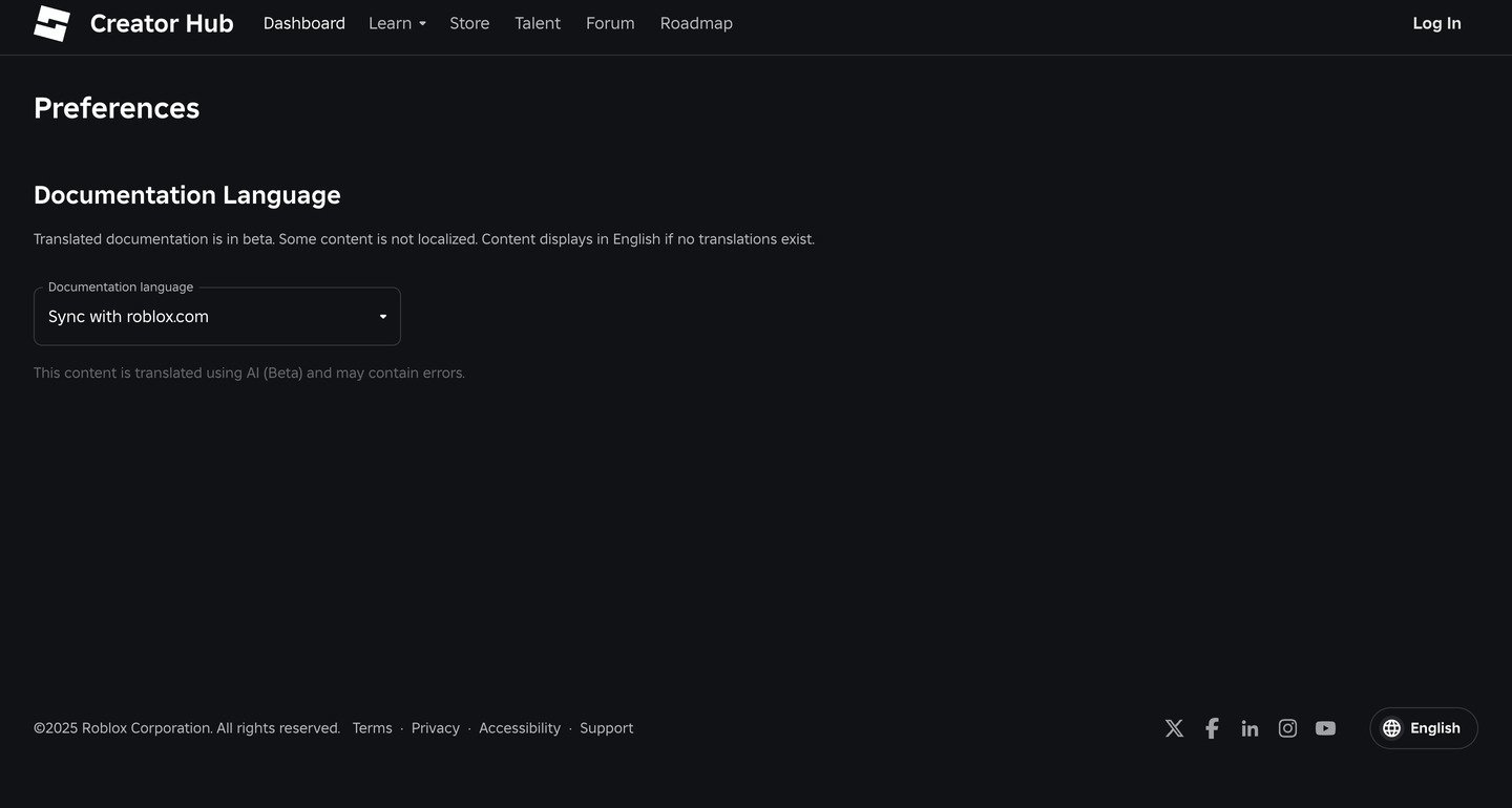 Источник: create.roblox.com / Страница Dashboard