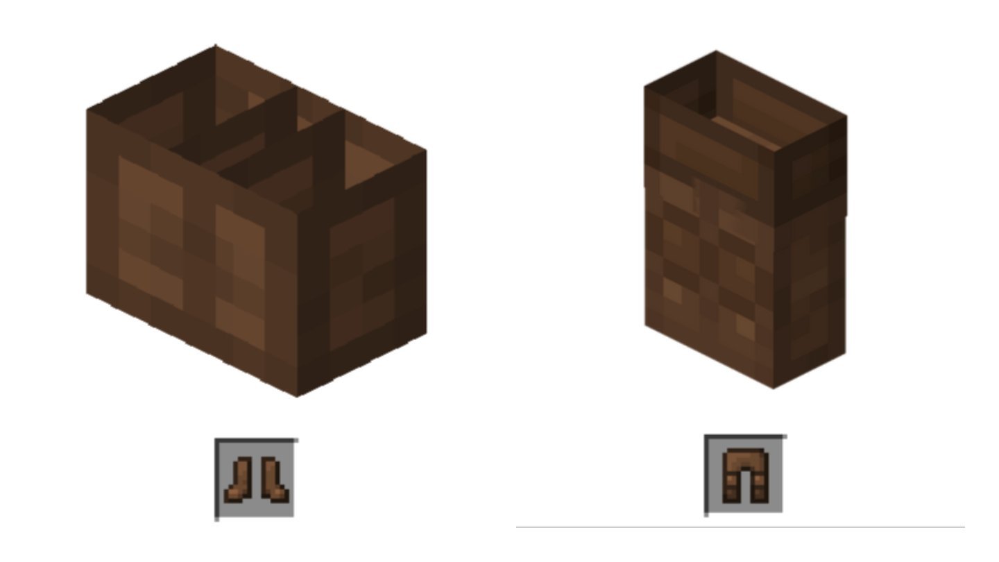 Источник: Minecraft Wiki / Кожаные ботинки и кожаные штаны