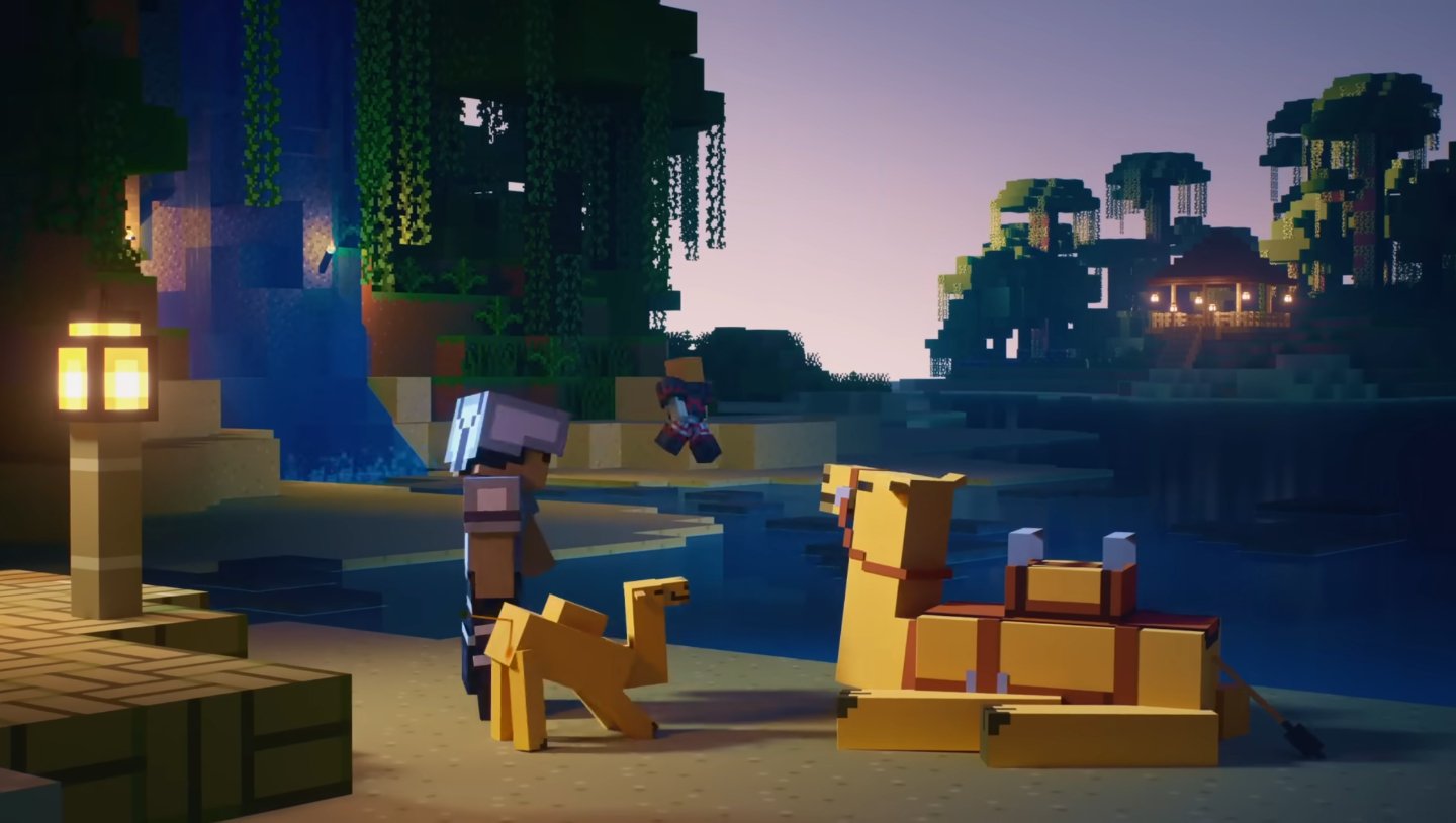 Источник: Minecraft Wiki / Алекс у водопада