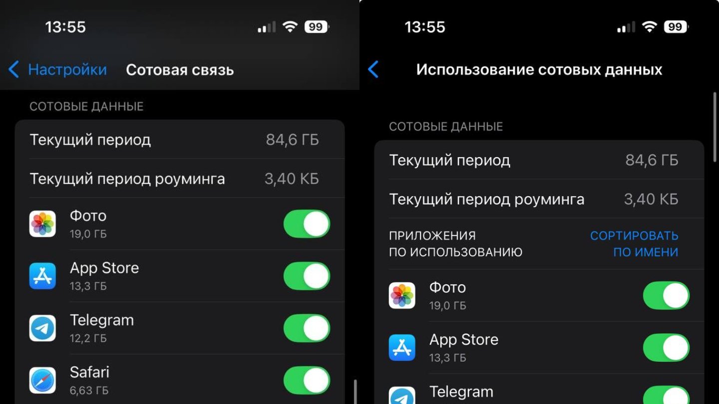 Источник: CQ / Настройки потребления трафика в iPhone