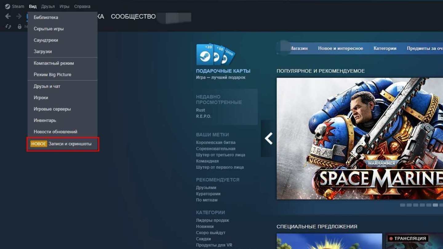 Источник: CQ.ru / Где хранятся скриншот Steam