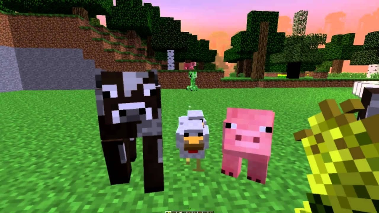 Источник: youtube.com / Приручение домашнего скота в Minecraft