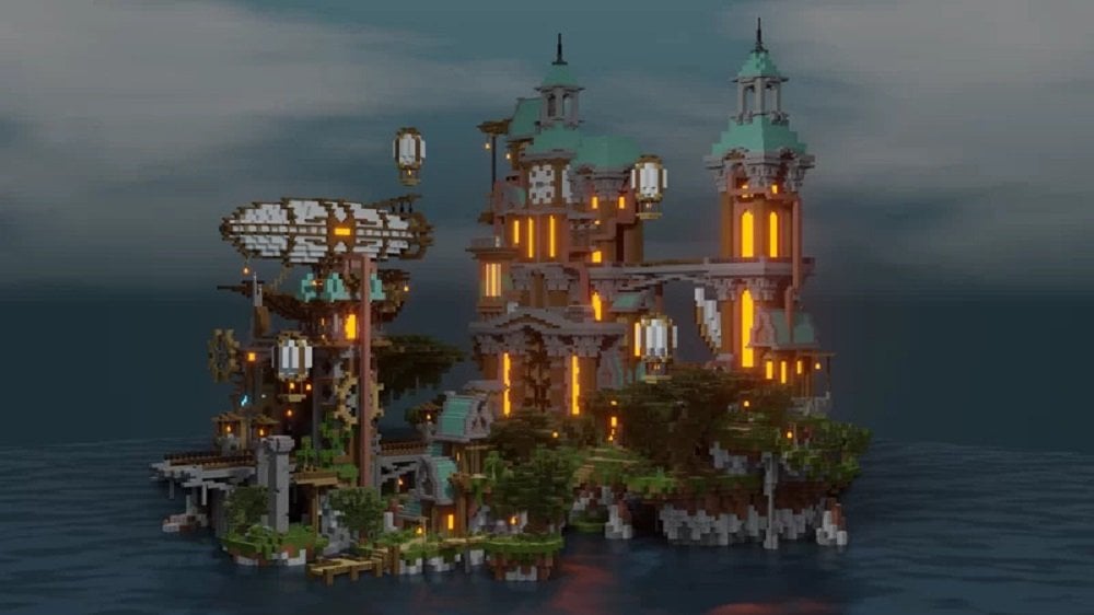 &nbsp;Источник: planetminecraft.com / Острова в стиле Стимпанк