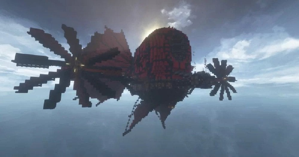 Источник: planetminecraft.com / Дирижабль в стиле стимпанк