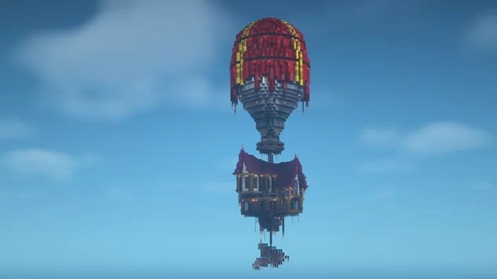 Источник: planetminecraft.com / Дом на воздушном шаре