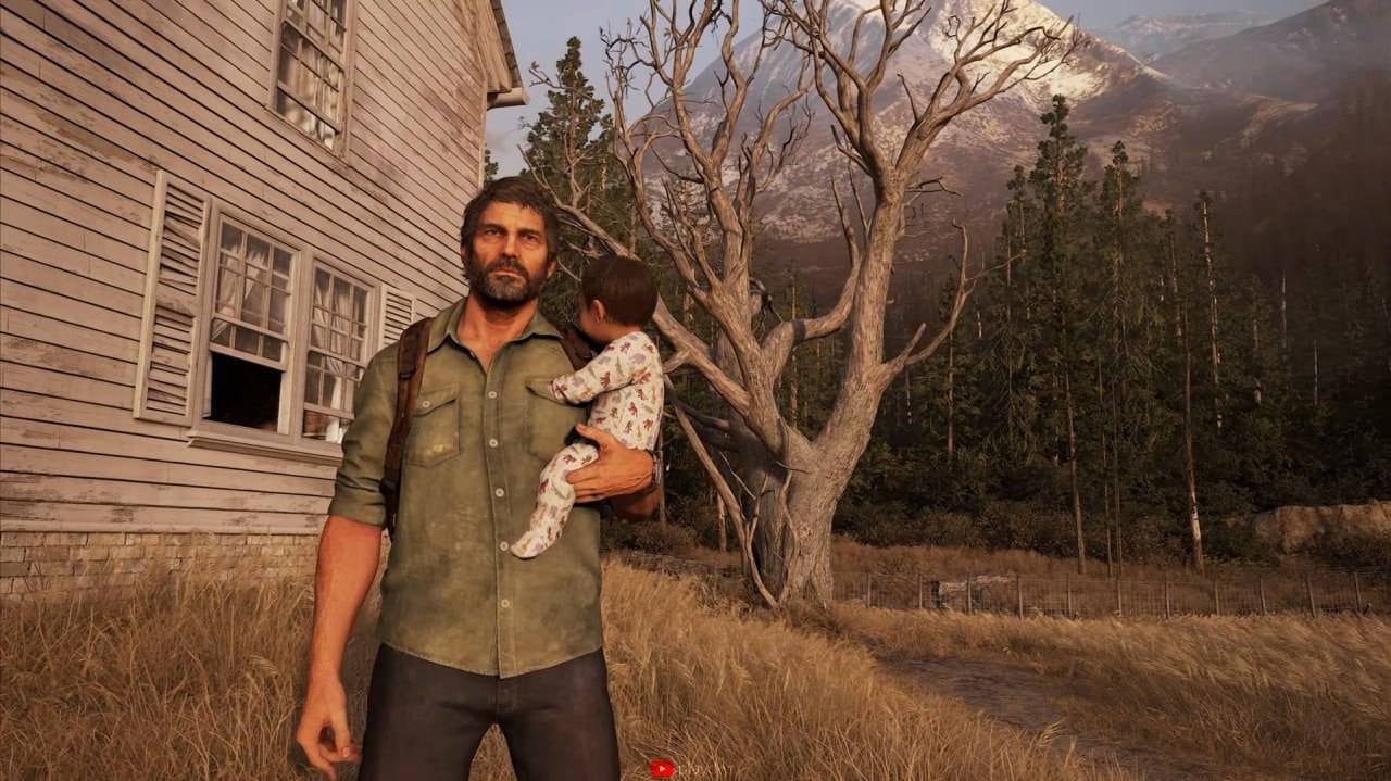 Джоэл с ребенком в конце&nbsp;The Last of Us 2